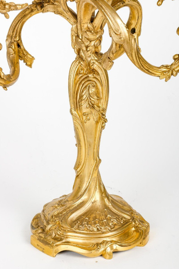Lampe En Bronze Doré signé Rambaud