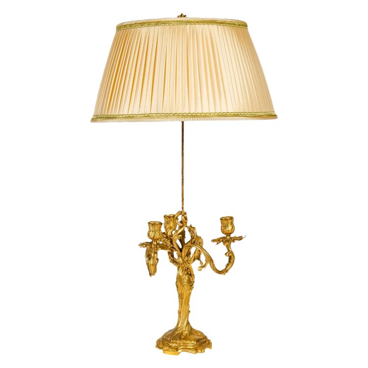 Lampe En Bronze Doré signé Rambaud