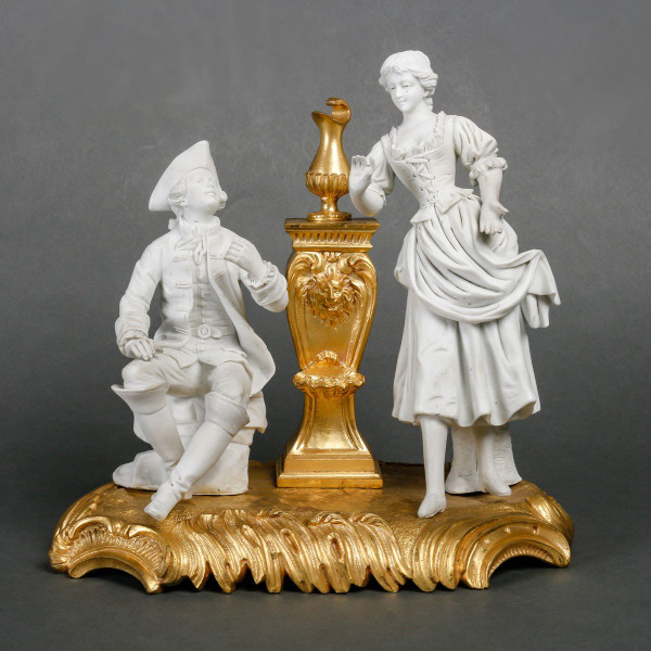 Groupe En Biscuit De Sèvres et bronze doré Circa 1880