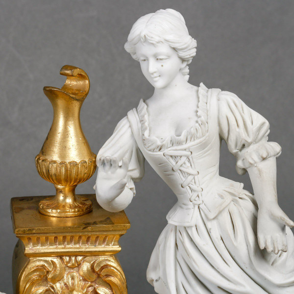 Groupe En Biscuit De Sèvres et bronze doré Circa 1880
