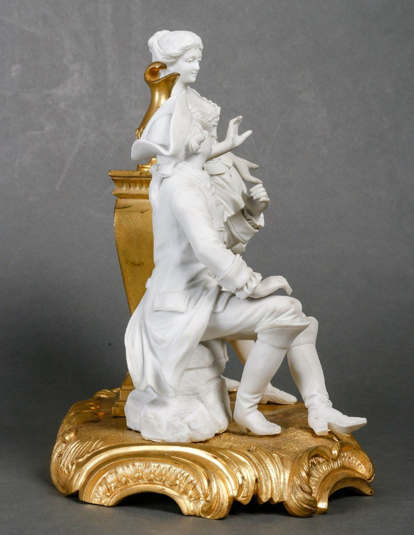 Groupe En Biscuit De Sèvres et bronze doré Circa 1880