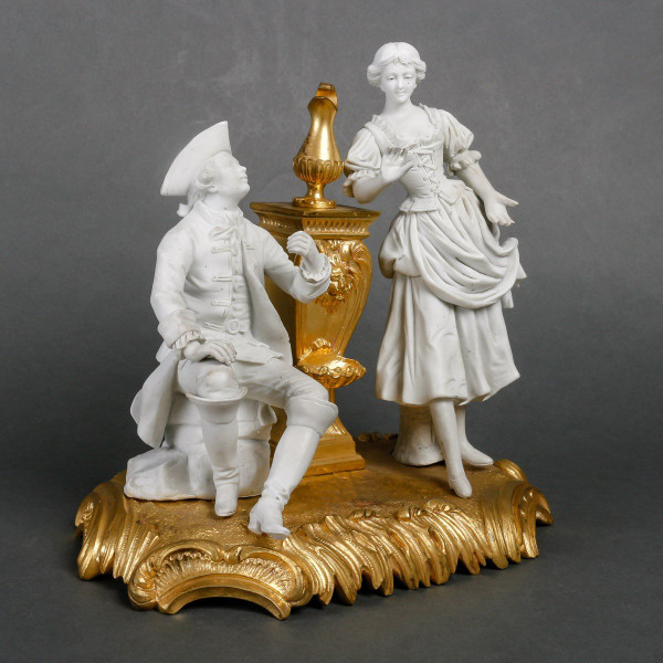 Groupe En Biscuit De Sèvres et bronze doré Circa 1880