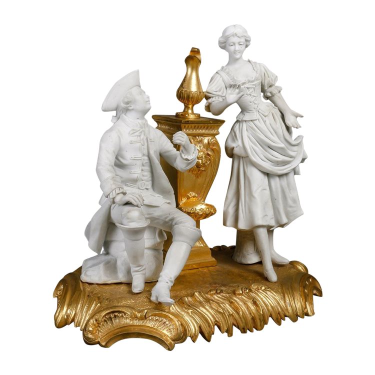 Groupe En Biscuit De Sèvres et bronze doré Circa 1880