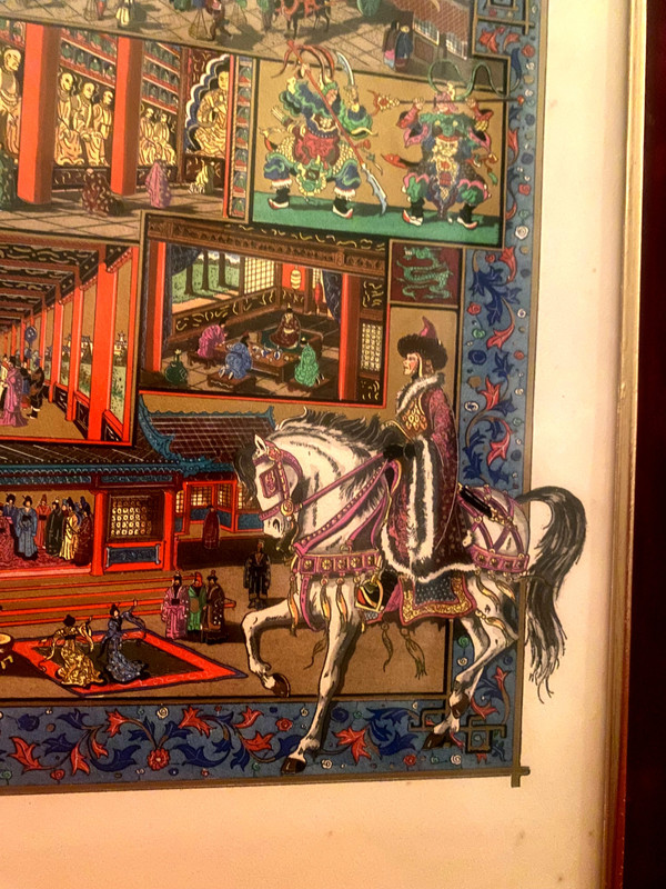 Il fantastico viaggio di Marco Polo Mercante veneziano nell'Impero cinese Gouache degli anni '60
