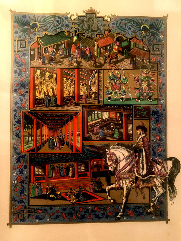 Il fantastico viaggio di Marco Polo Mercante veneziano nell'Impero cinese Gouache degli anni '60