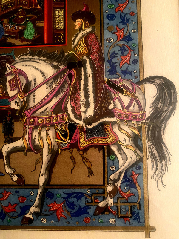 Il fantastico viaggio di Marco Polo Mercante veneziano nell'Impero cinese Gouache degli anni '60