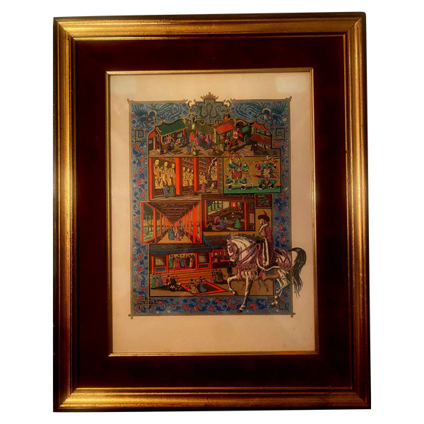 Il fantastico viaggio di Marco Polo Mercante veneziano nell'Impero cinese Gouache degli anni '60