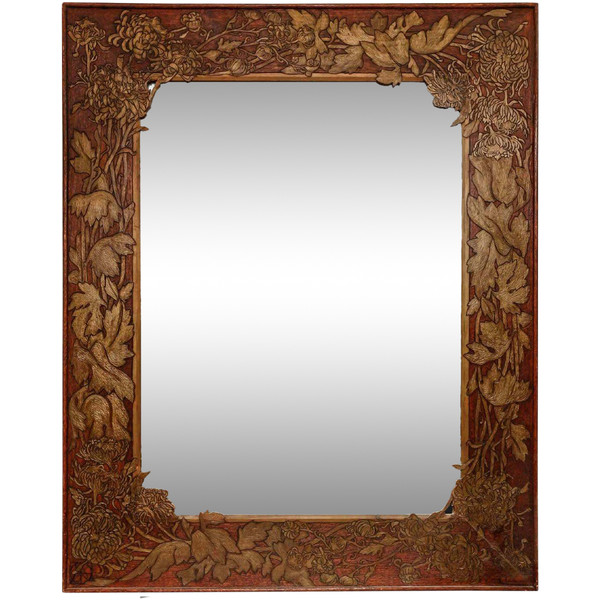 Important Art Nouveau mirror frame