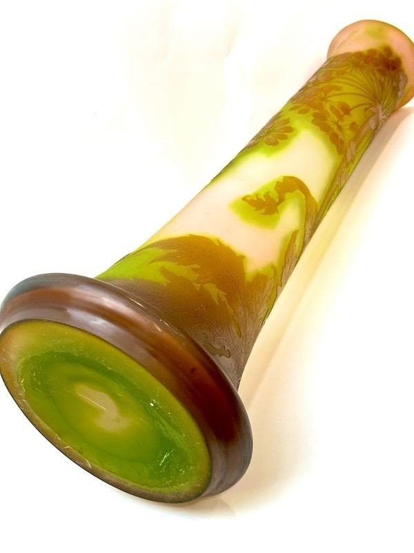 Emile Gallé Grand Vase Art Nouveau  "Aux Ombelles'