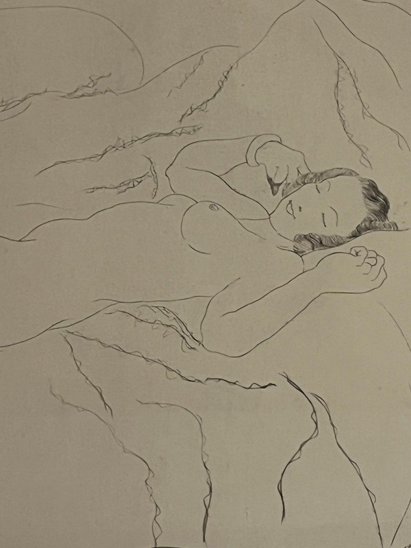 Louis Moyano (1907-1994) Pointe Sèche, weiblicher Akt