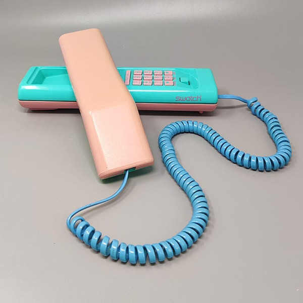 1980 (1989) Magnifico telefono Swatch Twin "1° modello". Stile Memphis