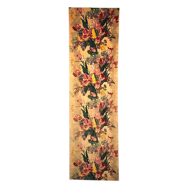 Tür aus bedrucktem Samt mit Blumendekor