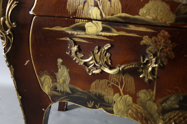 Commode En Laque Signée Comelli Walter