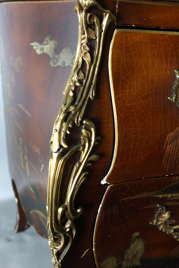 Commode En Laque Signée Comelli Walter