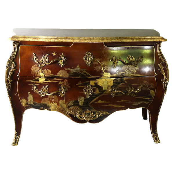 Lacquered Chest of Drawers Signed Comelli Walter