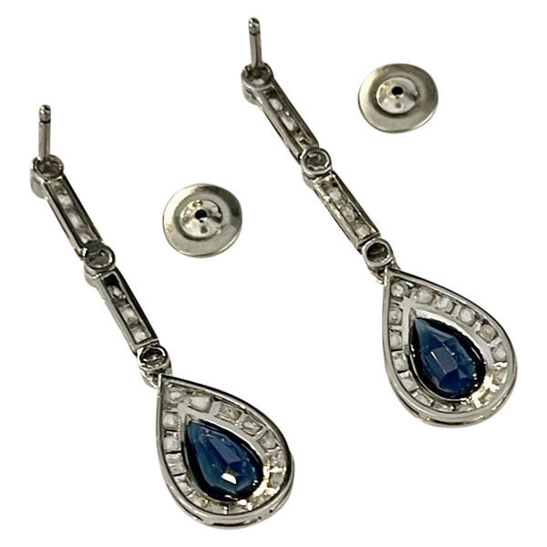 Platin-Ohrhänger, Art-Deco-Epoche
