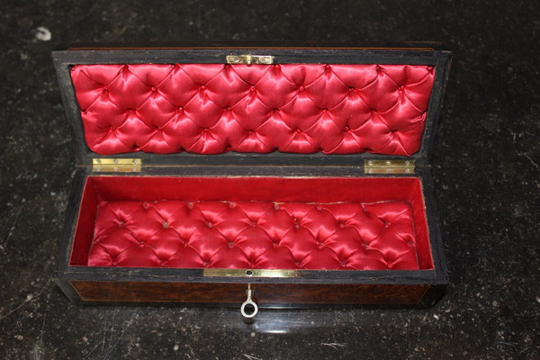 Scatola per gioielli d'epoca Napoleone III In intarsio Fine del XIX secolo