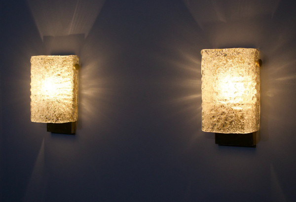 Paire D’appliques Cristal & Laiton 1970’s