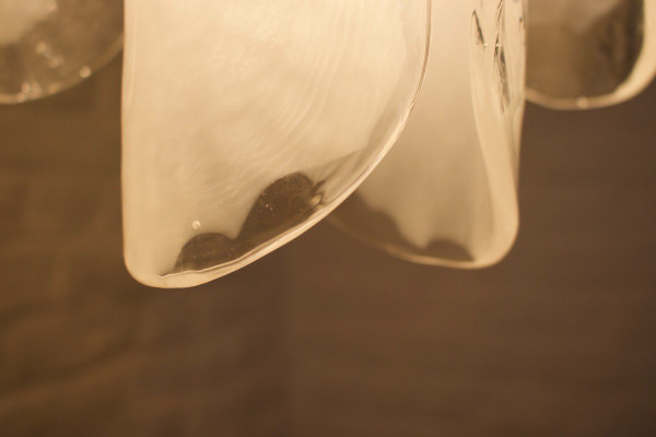 Ceiling Lamp In Brass And Murano Glass 1970’s