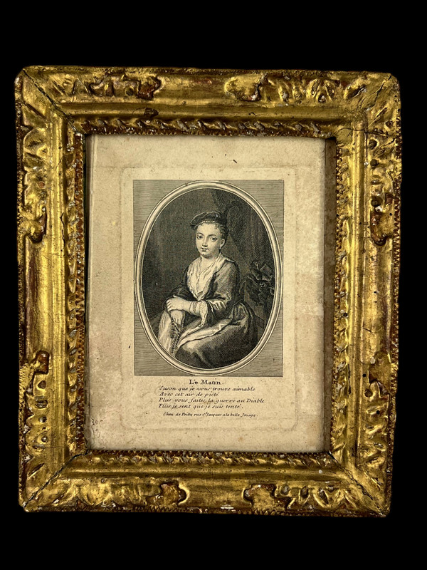 PAIR OF 17th EPOQUE LOUIS XVIII FRAMES WITH Gilded carved wood engravings
