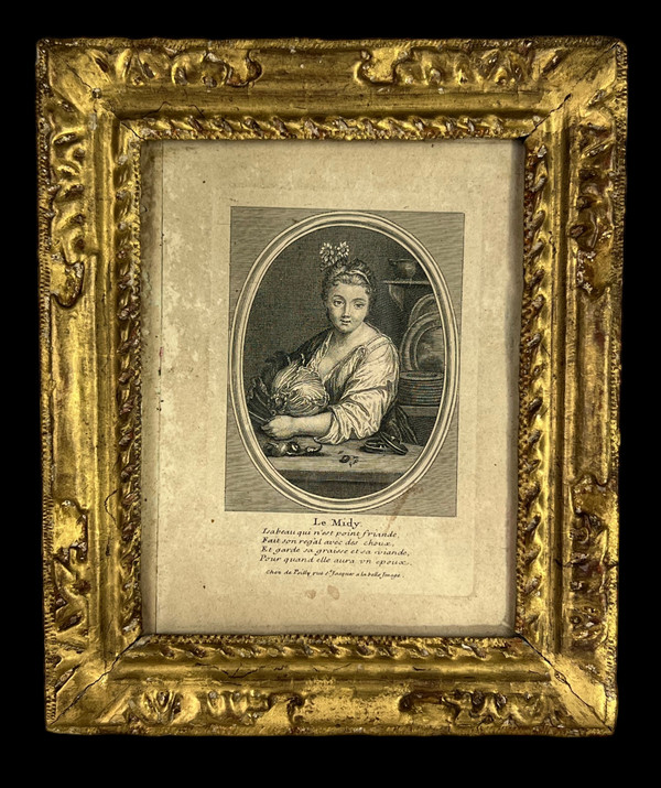 PAIR OF 17th EPOQUE LOUIS XVIII FRAMES WITH Gilded carved wood engravings