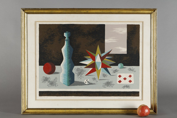 COLORED LITHOGRAPH BY JEAN PICART LE DOUX ON JAPANESE PAPER