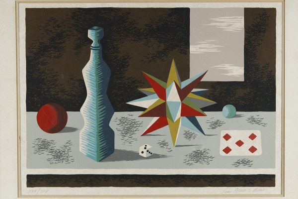 COLORED LITHOGRAPH BY JEAN PICART LE DOUX ON JAPANESE PAPER