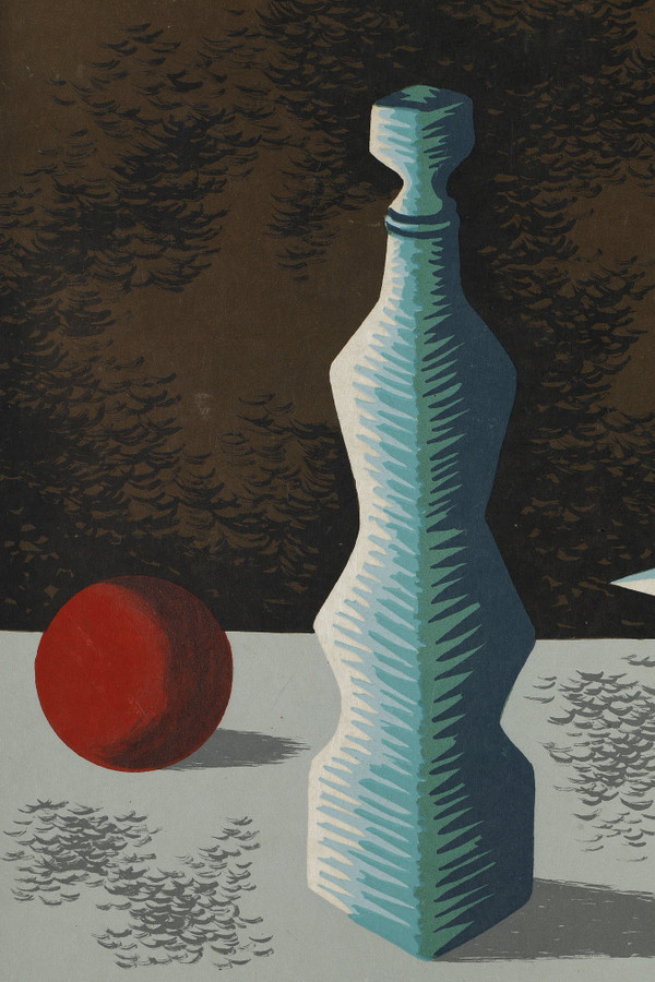 COLORED LITHOGRAPH BY JEAN PICART LE DOUX ON JAPANESE PAPER