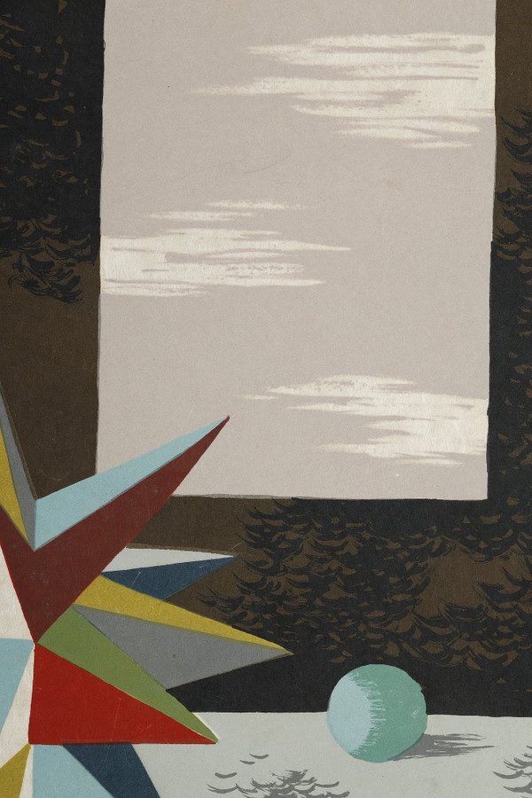 COLORED LITHOGRAPH BY JEAN PICART LE DOUX ON JAPANESE PAPER