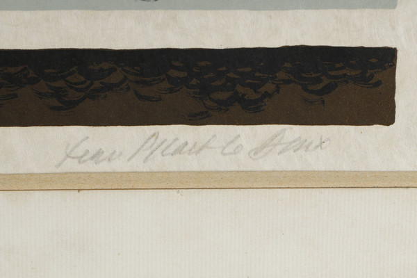 COLORED LITHOGRAPH BY JEAN PICART LE DOUX ON JAPANESE PAPER