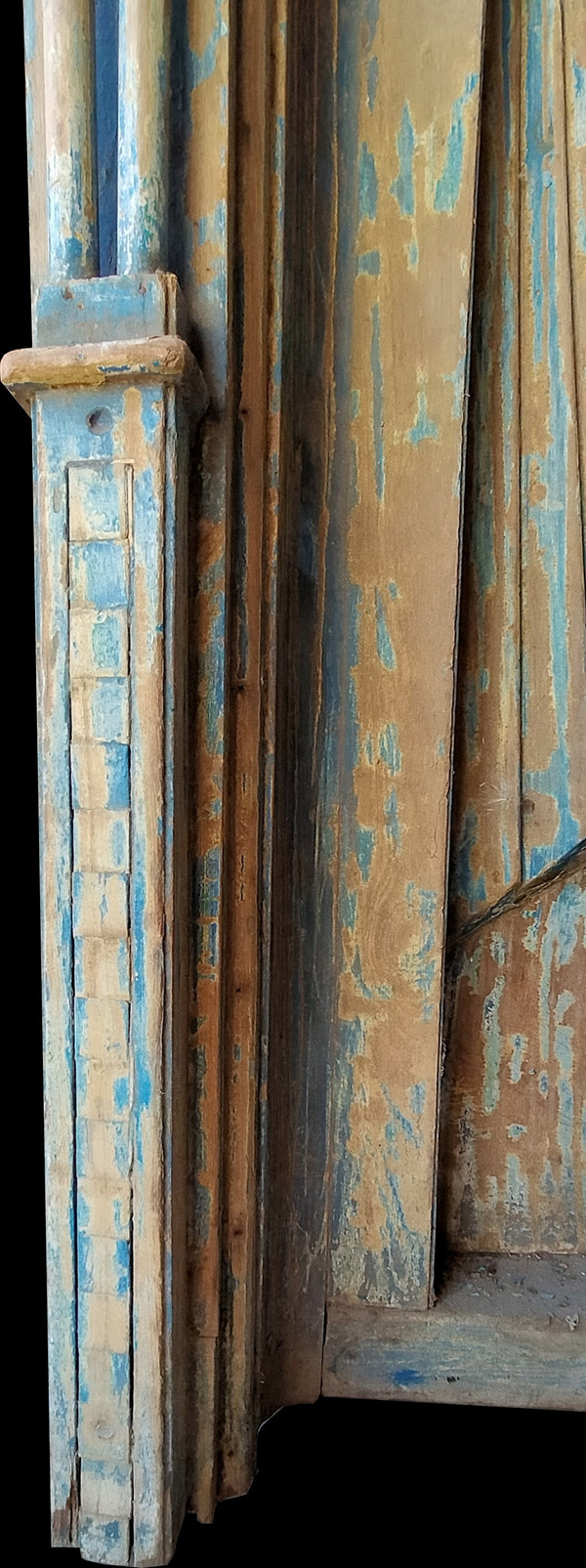 Exceptionnelle Porte Ancienne Drapée Superbe Patine En Très Bon état Boiserie Onirique