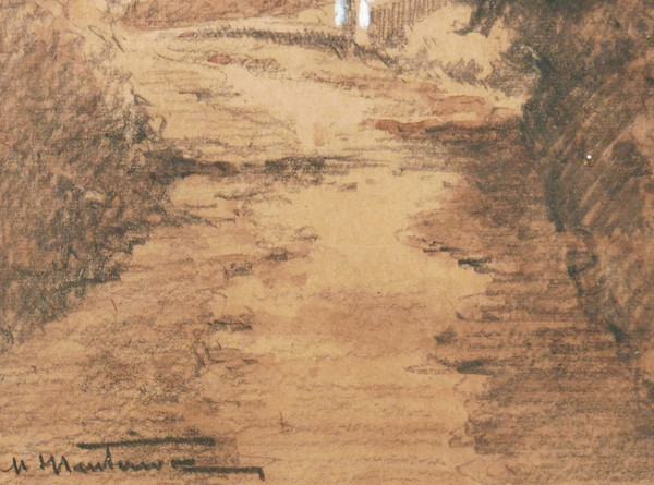 Henri Jacques Hippolyte PÉRIER d'HAUTERIVE, Vue du clocher de l'Abbaye Saint-Martin-du-Canigou dans les Pyrénées
