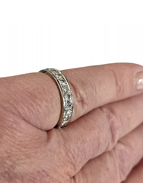 Amerikanischer Ehering aus Gold und Diamanten