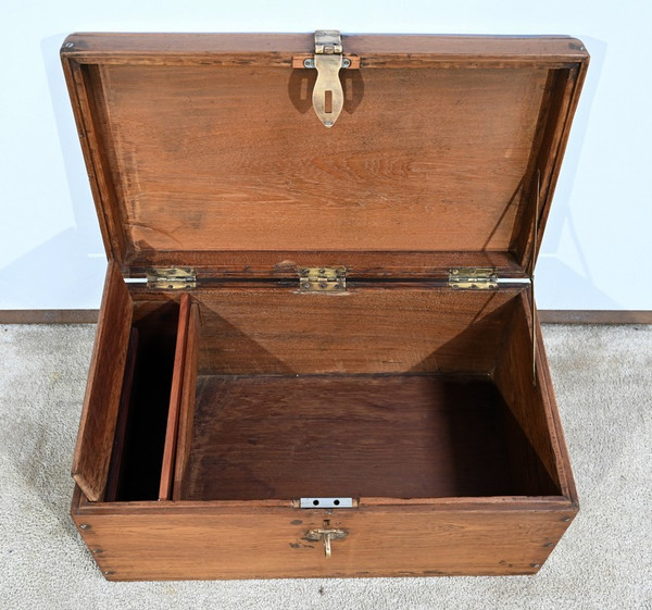 Piccolo baule o cassapanca da marina in teak - Fine XIX secolo