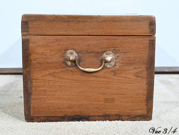 Piccolo baule o cassapanca da marina in teak - Fine XIX secolo