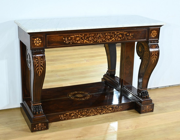 Importante console in palissandro di Prestige, periodo Carlo X - Inizio XIX secolo