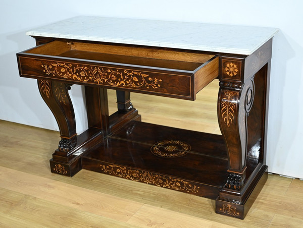 Importante console in palissandro di Prestige, periodo Carlo X - Inizio XIX secolo