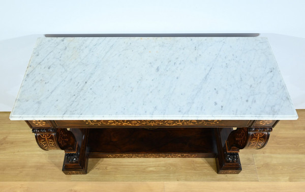 Importante console in palissandro di Prestige, periodo Carlo X - Inizio XIX secolo