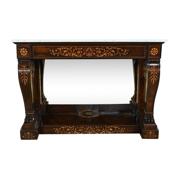 Importante console in palissandro di Prestige, periodo Carlo X - Inizio XIX secolo