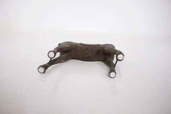 Cavallo del tempio in bronzo e legno