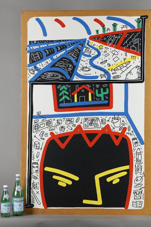 VERY LARGE-FORMAT DIPTYCH BY FRANÇOIS BOISROND, "RÊVE DE PLAGE"(1986)