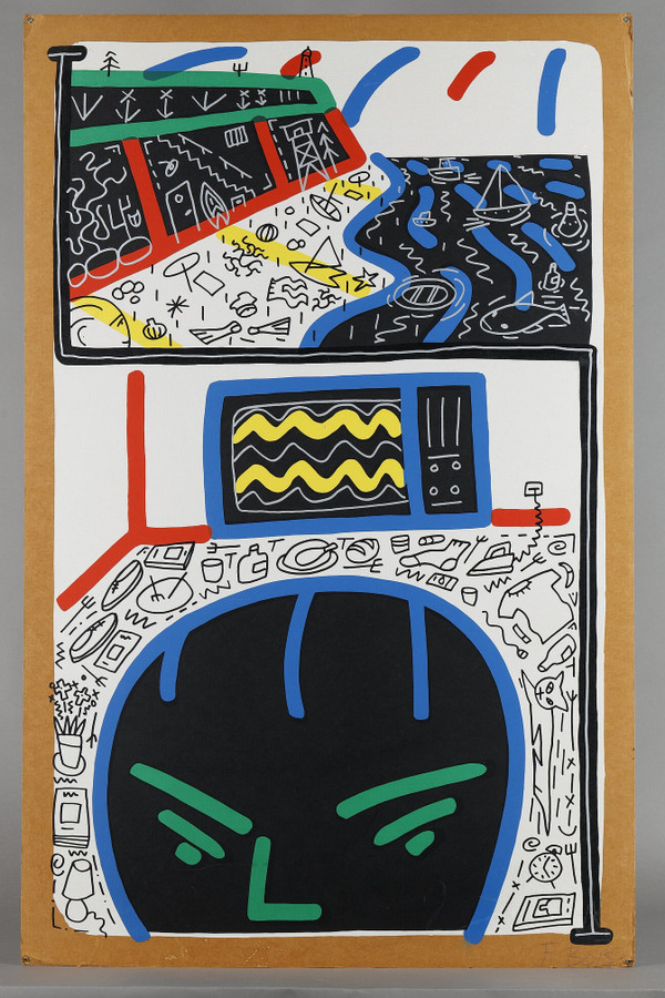 VERY LARGE-FORMAT DIPTYCH BY FRANÇOIS BOISROND, "RÊVE DE PLAGE"(1986)