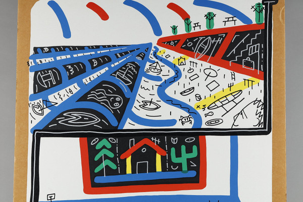 VERY LARGE-FORMAT DIPTYCH BY FRANÇOIS BOISROND, "RÊVE DE PLAGE"(1986)