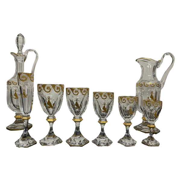 Saint Louis - Modèle De Commande Chambord Doré Cristal 76 Pièces 