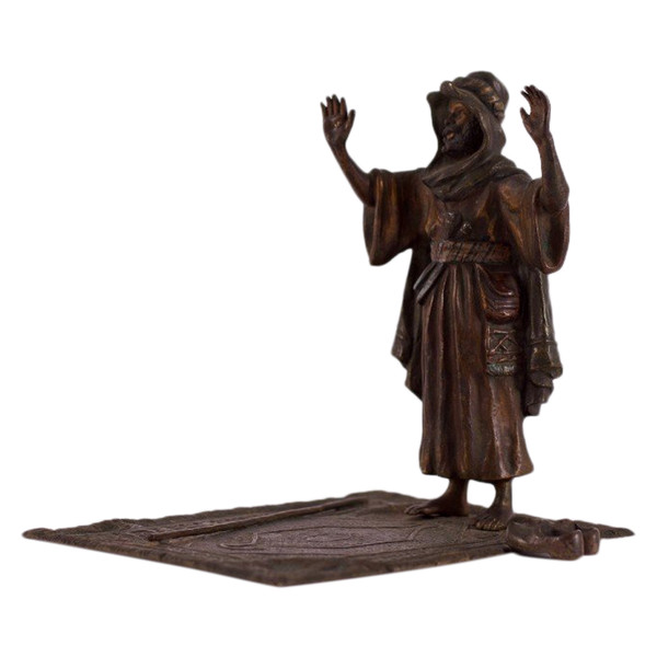 Bronze From Vienna Orientalist "mahometan" Franz Bergman (?)