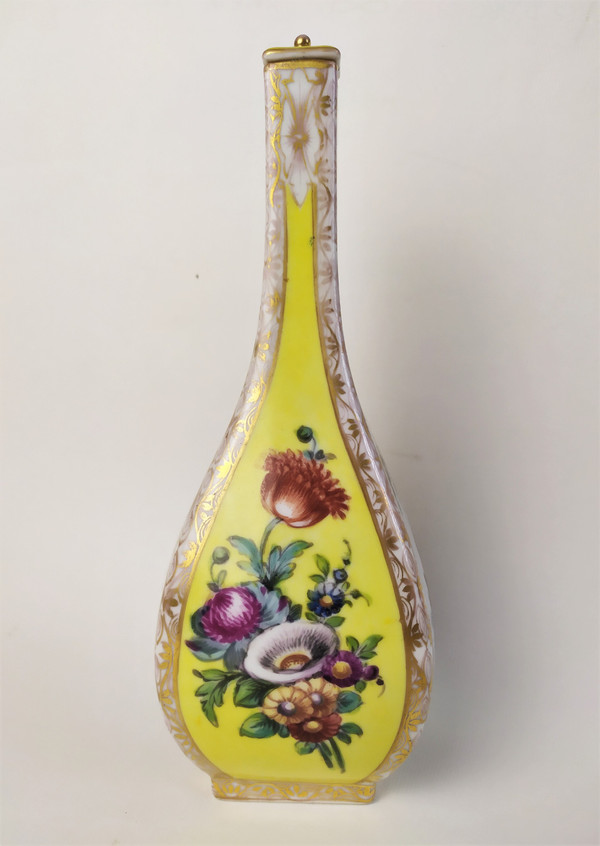 Painted Porcelain at Dresden Manufactory Decorative Bottle 19th Century
