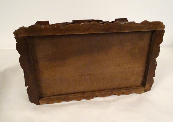 Box Cigar Cellar Carved Wood Black Forest Bird XIXth Century