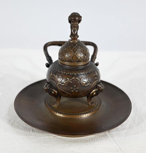 Encrier à l’Étrusque en Bronze par F. Barbedienne – 2ème partie XIXe