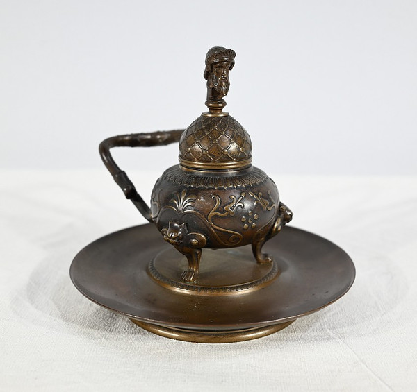 Encrier à l’Étrusque en Bronze par F. Barbedienne – 2ème partie XIXe