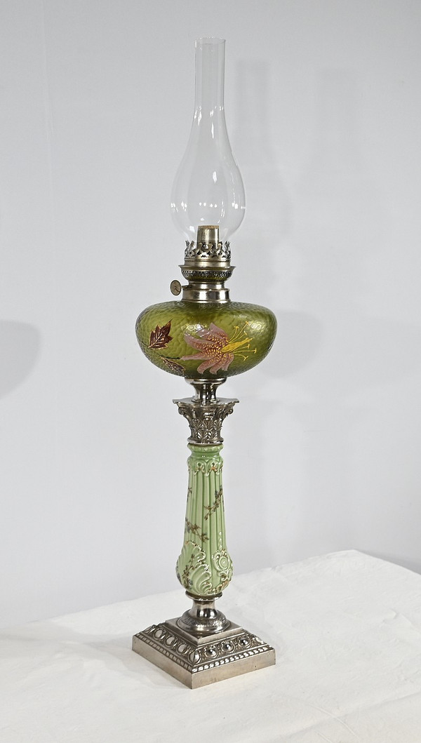 Important Oil Lamp, Art Nouveau - 1900